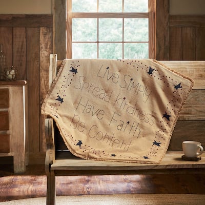 Pip Vinestar Burlap Lap Throw 32Wx32L