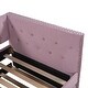 preview thumbnail 25 of 37, Twin Size Tufted Upholstered Daybed with Trundle, Velvet Sofabed with Rivet Design, No Box-spring Needed