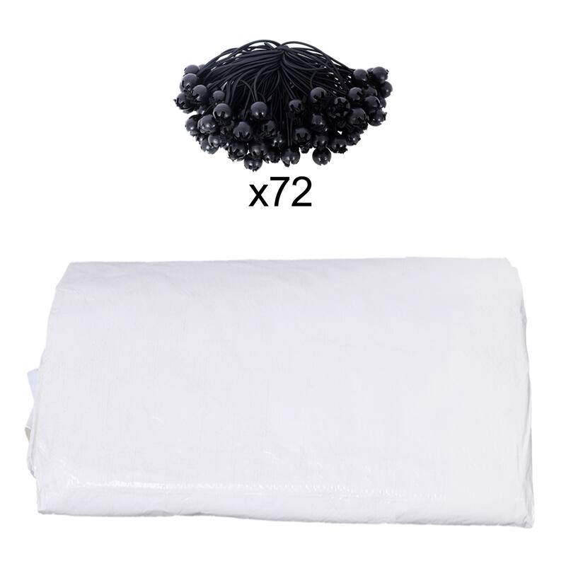 10x20FT Carport Canopy, Waterproof UV Protection, 72 Elastic Buckles