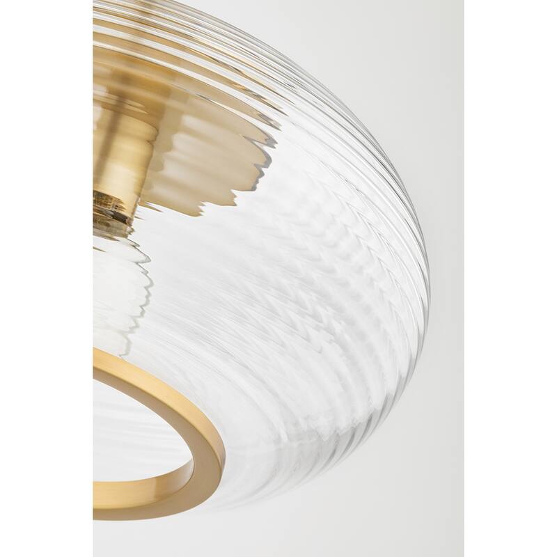 Mitzi by Hudson Valley Maggie 1-Light Flush Mount with Clear Glass