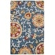preview thumbnail 21 of 85, SAFAVIEH Handmade Blossom Nelia Modern Floral Wool Rug 4' x 6' - Navy/Multi