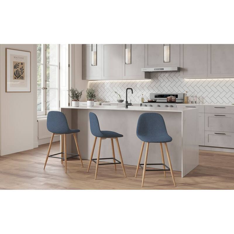 Carson Carrington Stone Natural Counter Stool - Set of 2