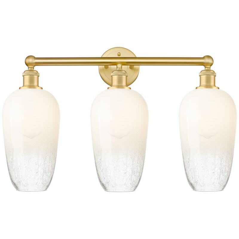 Innovations Lighting Endless Possibilities Edison - Brookhaven Flute - 3 Light 25" Bath Vanity Light - Satin Gold/Opal