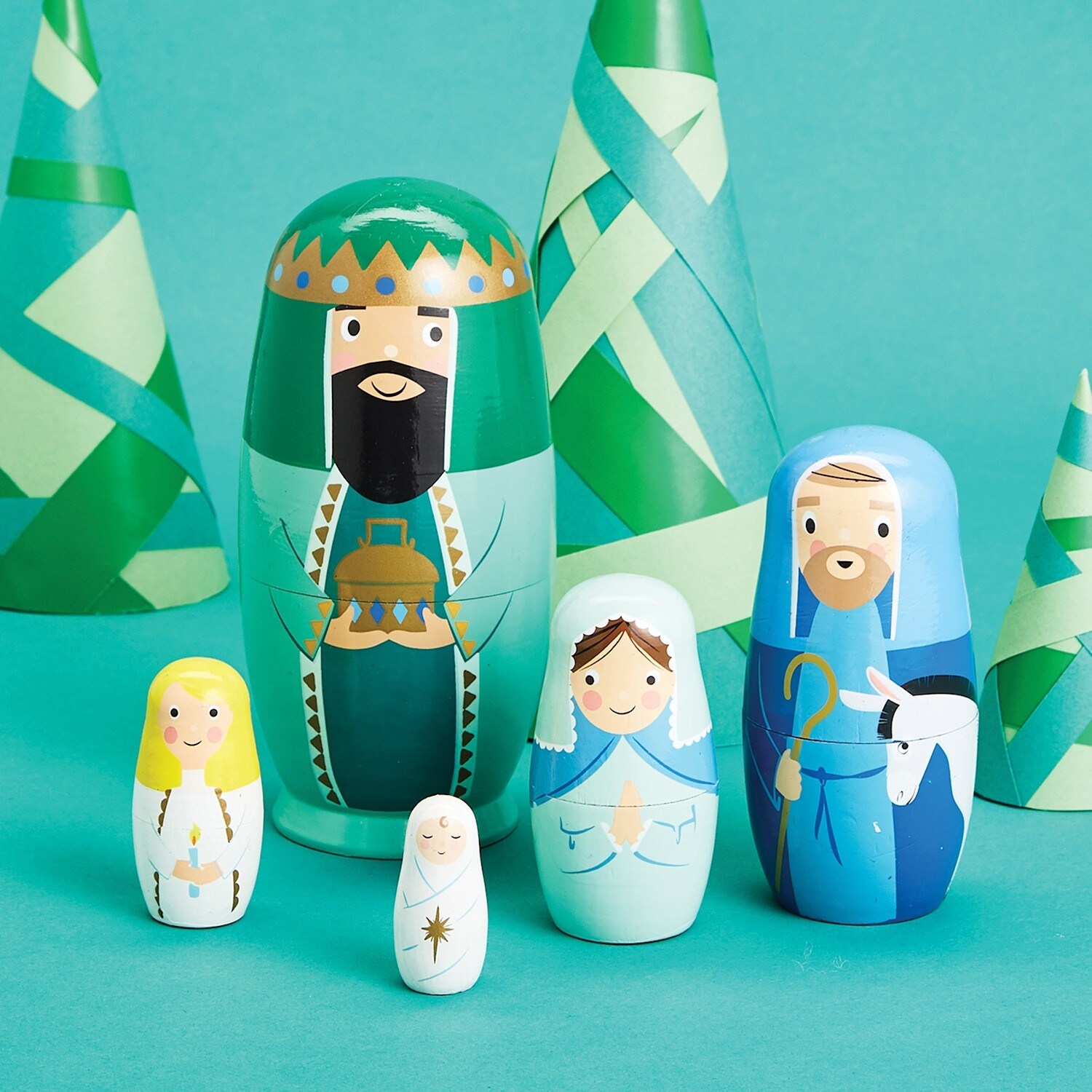 russian doll nativity set