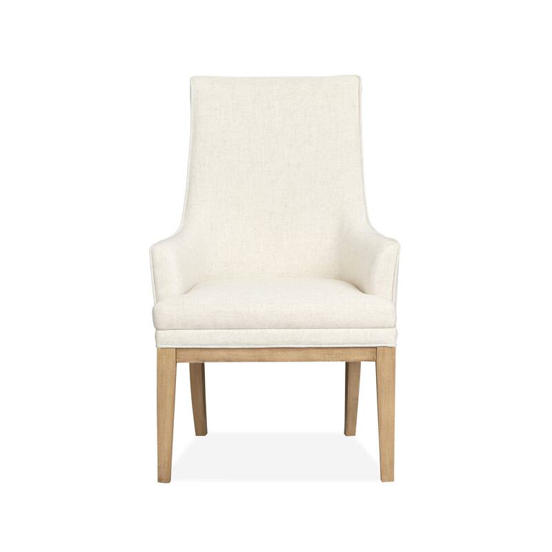 Magnussen Home Coventry Honey Maple Upholstered Host Chair Two Pack - 26.06''W x 26.19''D x 40.06''H