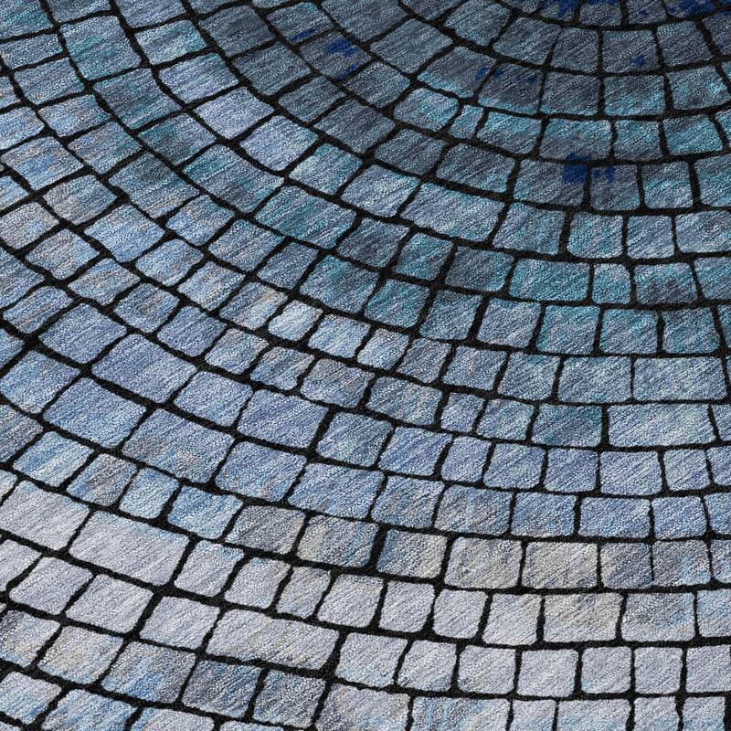 Machine Washable Indoor/ Outdoor Mosaic Rome Chantille Rug