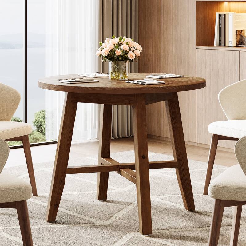 Solid Wood Conference Table, Office Meeting Table, Discussion Table Collaboration Desk