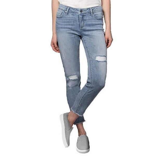ladies blue skinny jeans
