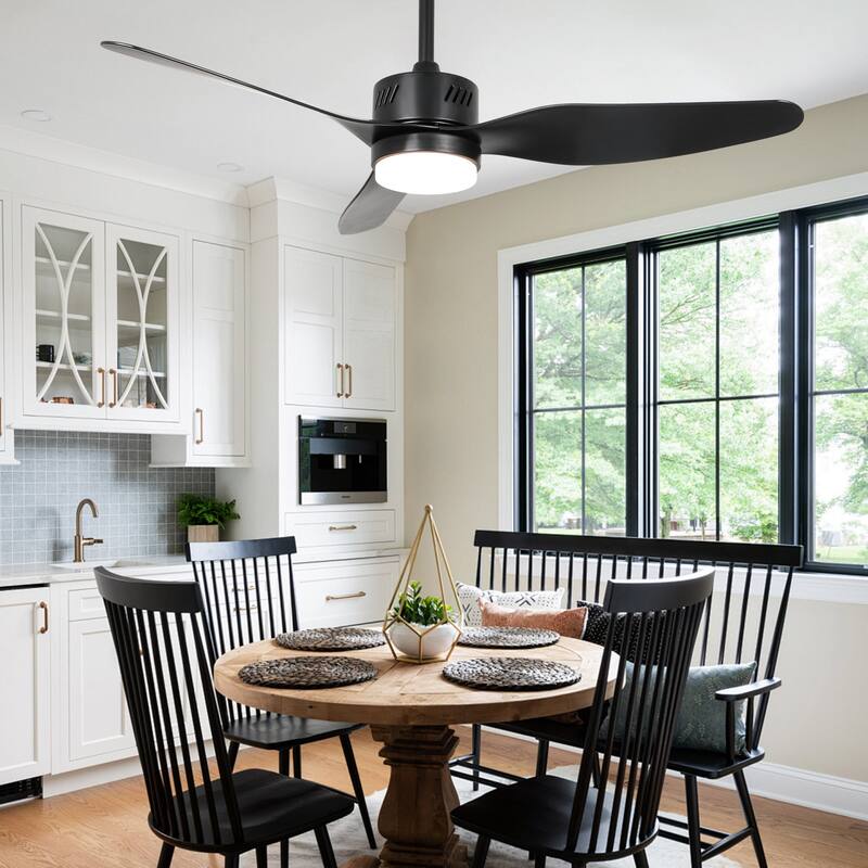 Bella Depot 46" Modern Ceiling Fan with Dimmable Light and Remote 6-Speed Reversible Motor