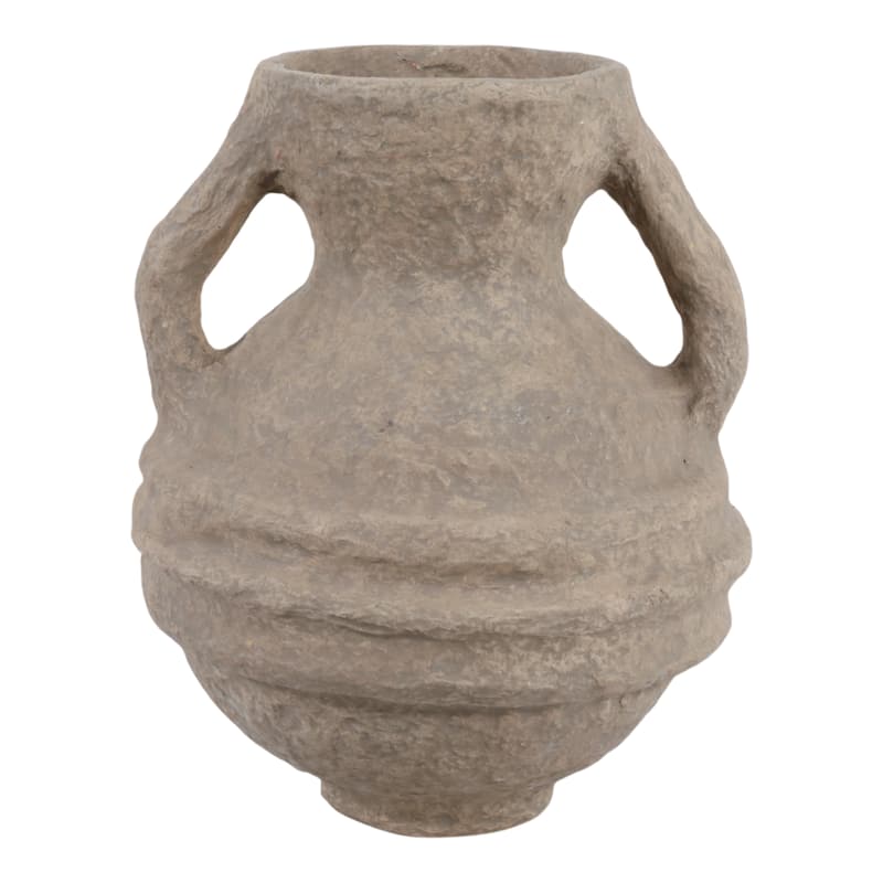 Pottery Modern Decorative Vase Featuring Unique Sculptural Form - Tan - 12" x 12" x 15"