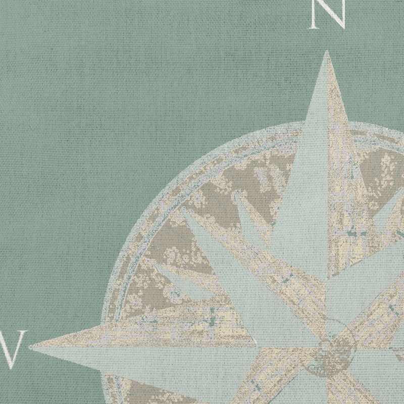 Compass Nautical Indoor/Outdoor Throw Pillow