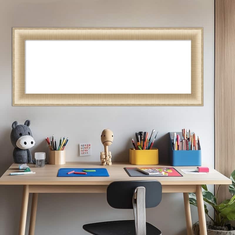 Amanti Art Elegant Brushed Honey Framed Dry Erase Magnetic Board