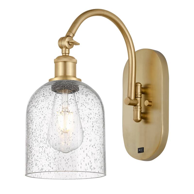 Innovations Lighting 518-1W-13-6 Bella Sconce Bella 13" Tall Wall - Satin Gold / Seedy