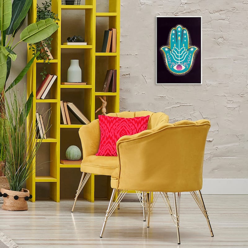 Stupell Spiritual Folk Style Hamsa Wall Plaque Art Design By Hannah Moren