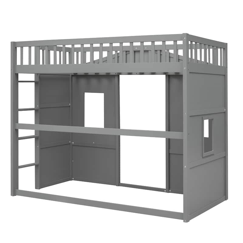 Castle Style Solid Pine Loft Bed
