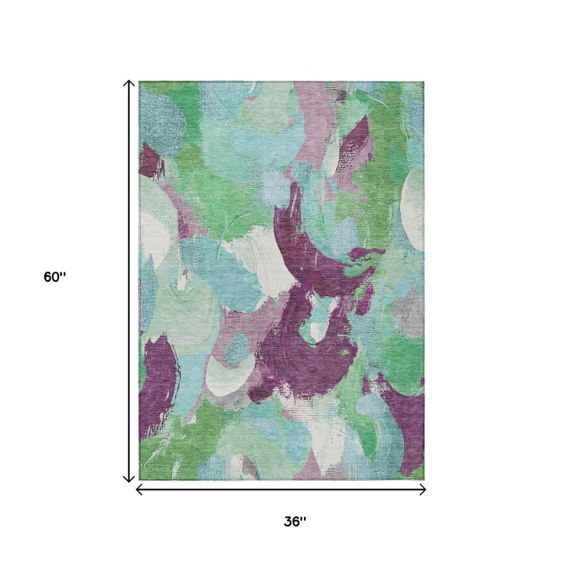 HomeRoots Abstract Transitional Rectangle Outdoor Rug