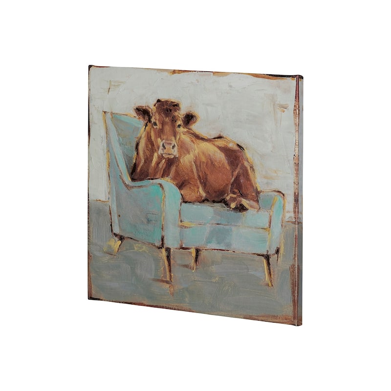 Moo-ving IV (30 x 30) Canvas Art Print