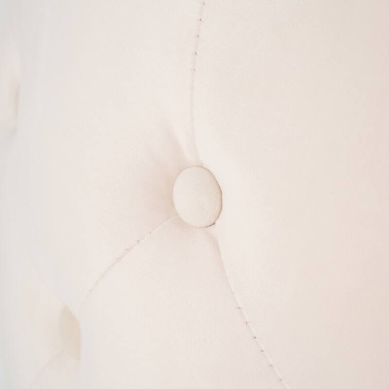 Luxurious Nesting Ottomans of 2, Round Storage Foot Stool with Wood Tray