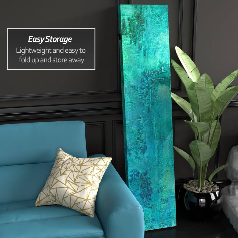 Handmade 6' Double Sided Water Bird Canvas Room Divider