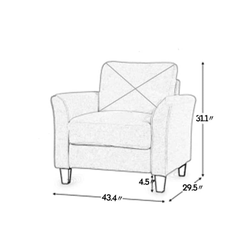 Single Seat Fabric Sofa Chair for Living Room