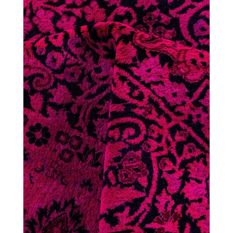 Contemporary Overdyed Wool Hand Knotted Area Rug - 6' 1" x 9' 1"