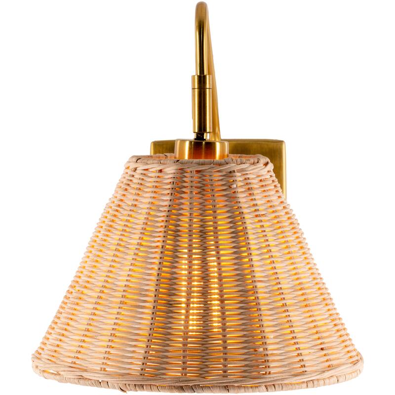 Livabliss Diamondhead Rattan Global Sconce Lamp