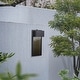 preview thumbnail 4 of 7, 2 Pack Black Modern Integrated LED Outdoor Wall Light Lantern Sconce - 2 Pack