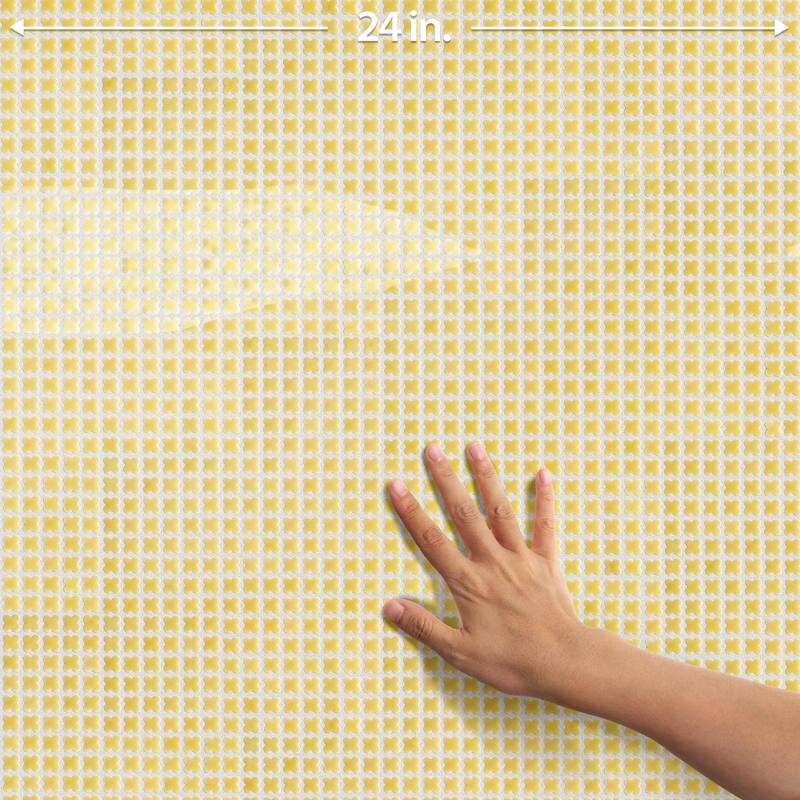 Merola Tile Fioretti Glossy Yellow 12" x 12" Porcelain Floor and Wall Tile