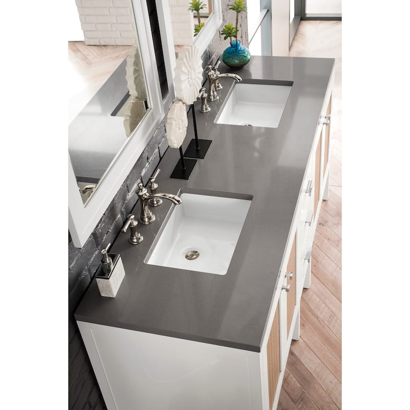 James Martin Vanities Addison 72" Double Vanity, Glossy White