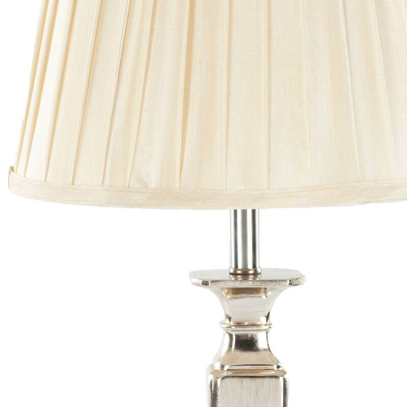 SAFAVIEH Lighting 28-inch Chatham Champagne Silky Table Lamp (Set of 2) - 12"x12"x27"