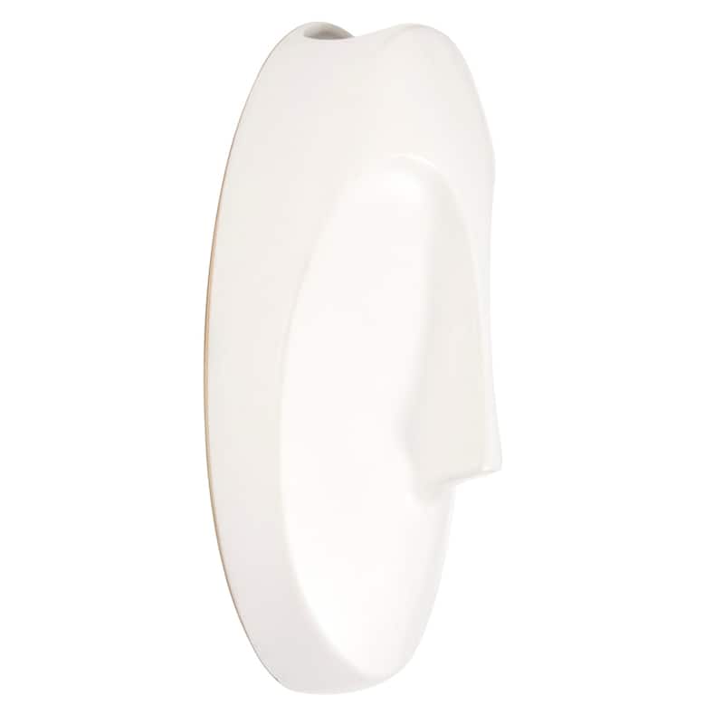 Allan Andrews Matte White Round Face Wall Sculpture