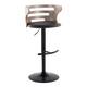 Option Black Faux Leather/Light Grey Wood/Black