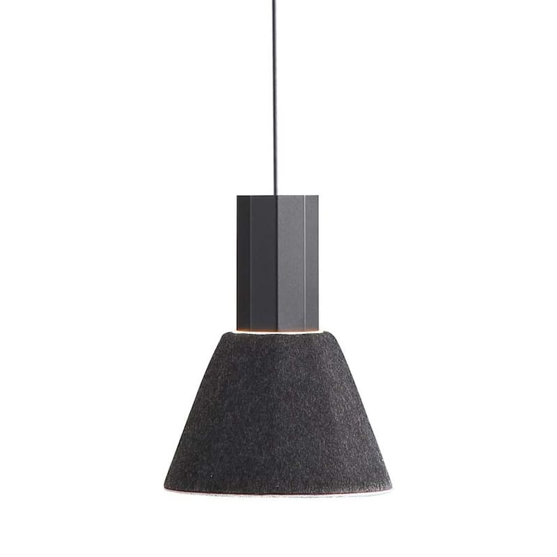 Golden Lighting 3133-P8 Faroe 8" Wide Mini Pendant - Flecked Black / Grey