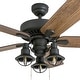 preview thumbnail 17 of 15, 52" The Gray Barn Stormy Grain Farmhouse Aged Bronze LED Ceiling Fan with Remote Control