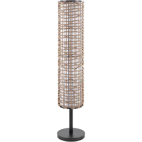 Katelin Indoor/ Outdoor Woven 53-inch Floor Lamp - 53"H x 9"W x 9"D