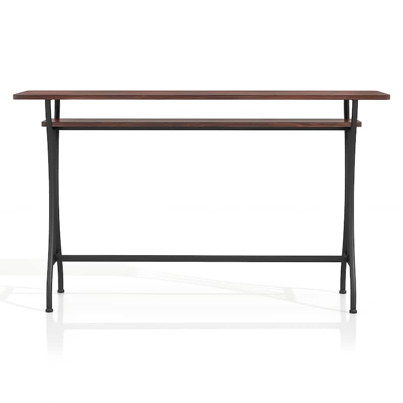 DH BASIC Industrial 60-inch Metal 1-Shelf Counter Height Table by Denhour