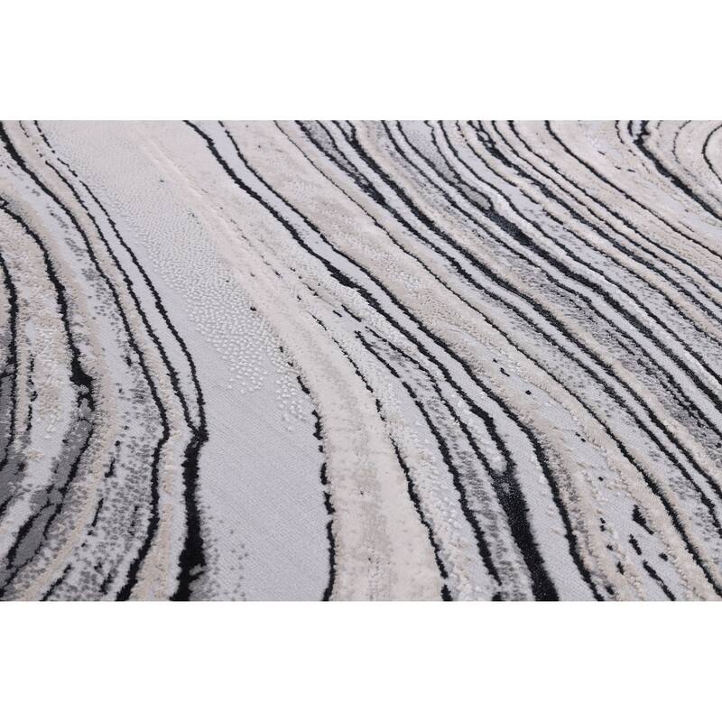 Nevada Collection Abstract Marble Area Rug