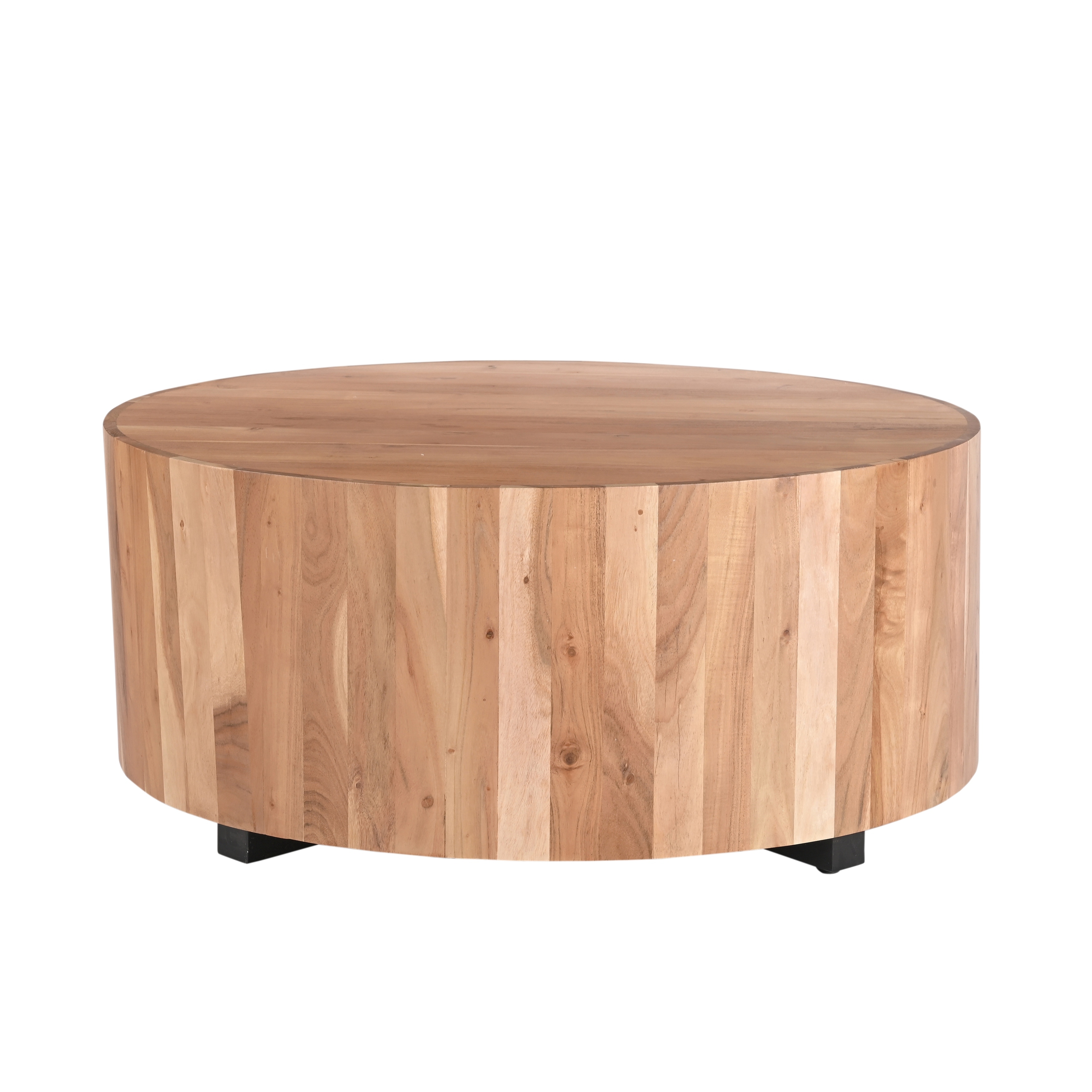 Wood coffee hotsell table drum