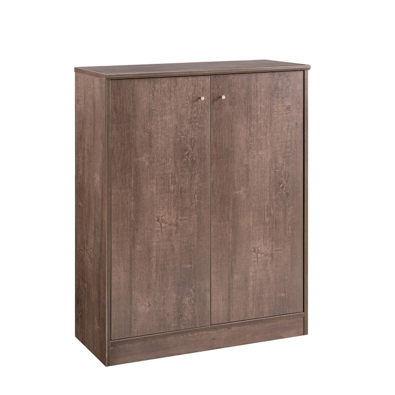 32.5 in.W 5-Tier Shoe Cabinet with Metal Knob Handles and 2-Door