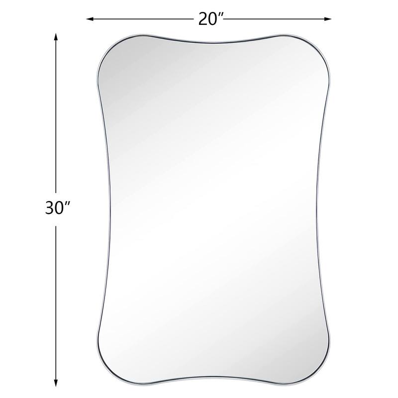 TEHOME Toini Asymmetrical Metal Wall Mirror - 20'' x 30''