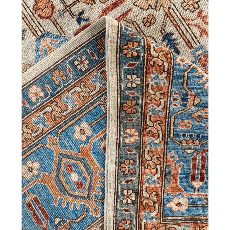 Serapi One-of-a-Kind Hand-Knotted Area Rug - Gray - 10' 1" x 13' 9"