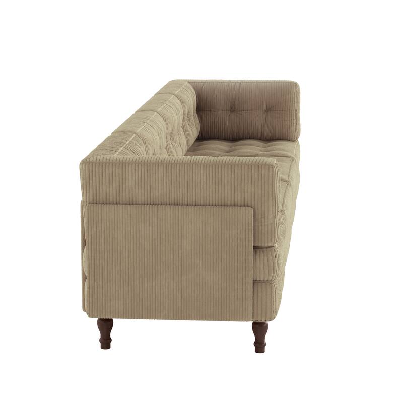 UIXE 4-Piece Corduroy Upholstered Modular Sectional Sofa for Living Room