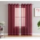 preview thumbnail 34 of 117, HLC.me 2 Piece Semi Sheer Voile Window Curtain Drapes Grommet Top Panels Bedroom, Living Room - Set of 2 panels