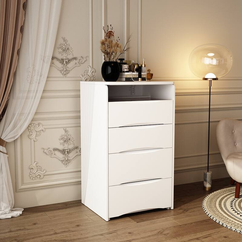 Makeup Vanity Table with Stool and LED Mirror 3-Color Lighting