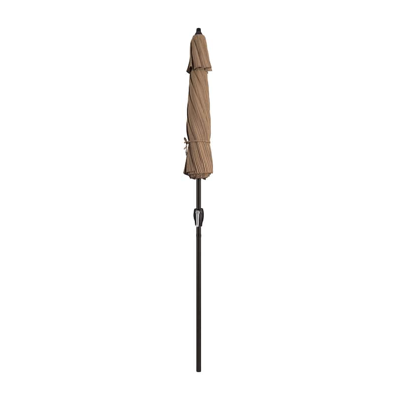 North Bend 7.5 Crank Lift Auto Tilt Patio Umbrella with Outdoor Rated Olefin Fabric by Havenside Home