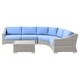 preview thumbnail 34 of 41, Conway Outdoor Patio Wicker Rattan 5-Piece Sectional Sofa Furniture Set
