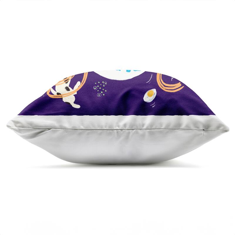Stupell Whimsical Ramen in Space Printed Outdoor Throw Pillow Design by Juliet Rose Philips