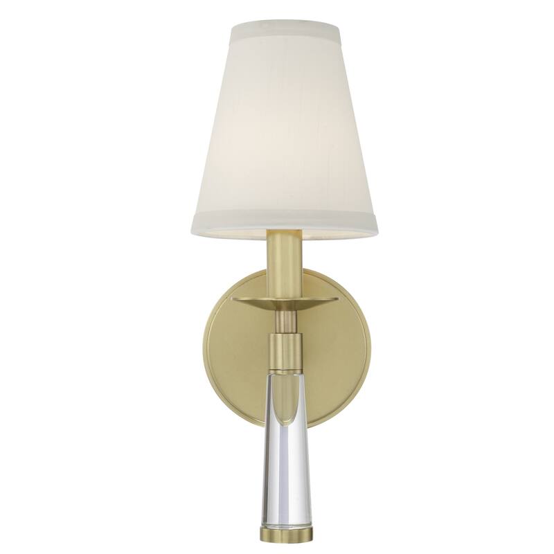 Crystorama Lighting Group Baxter Single Light 15" Tall Wall Sconce - Aged Brass