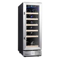 Kalamera KRC-18SZB 12'' Built-in Wine Cooler Chiller Refrigerator 18-bottle Stainless Steel Door Digital Temperature Control