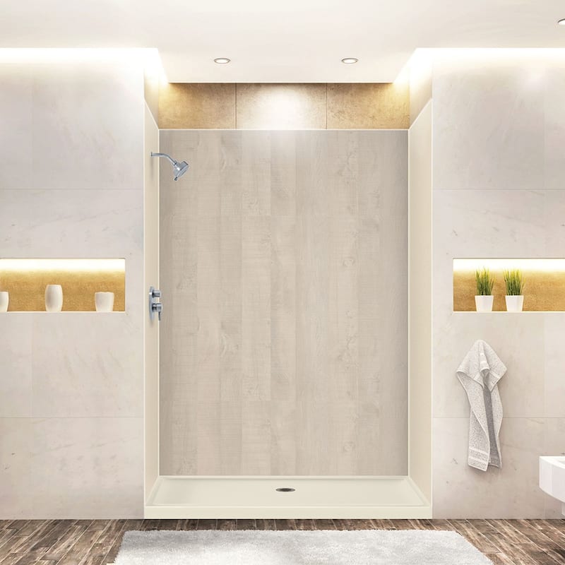 Transolid Expressions 60-in X 32-in X 72-in Glue to Wall Shower Kit - 32" x 60" x 72"